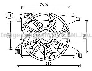 AVA QUALITY COOLING fd7560 -  Вентилятор, охлаждение двигателя